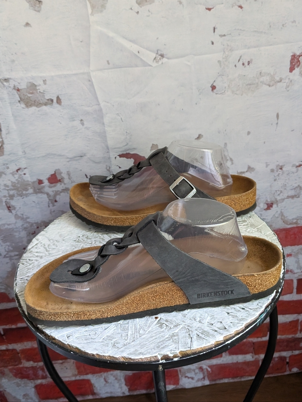 Birkenstock Sandals 42 Silver Hardware  W 11